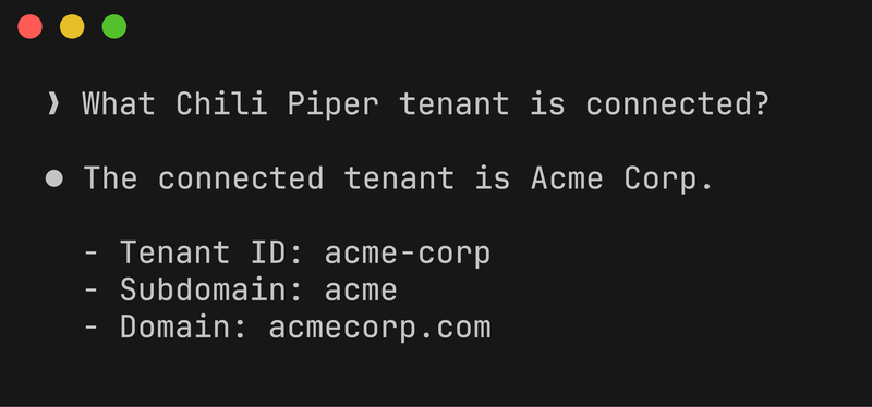 Tenant check example