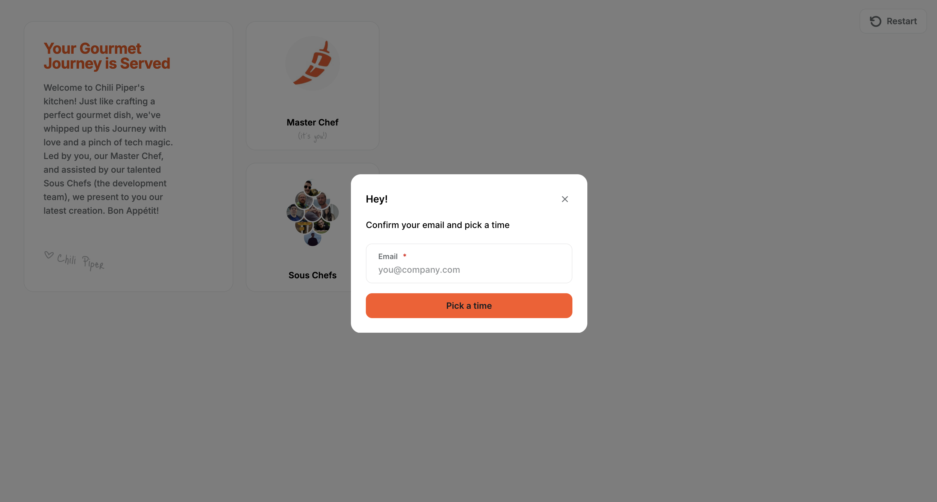 The Scheduling Experience as the visitor sees it