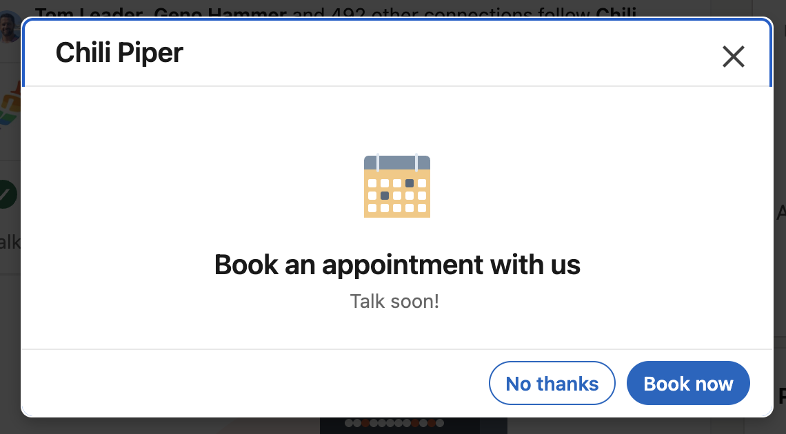 Confirmation with the Book now option