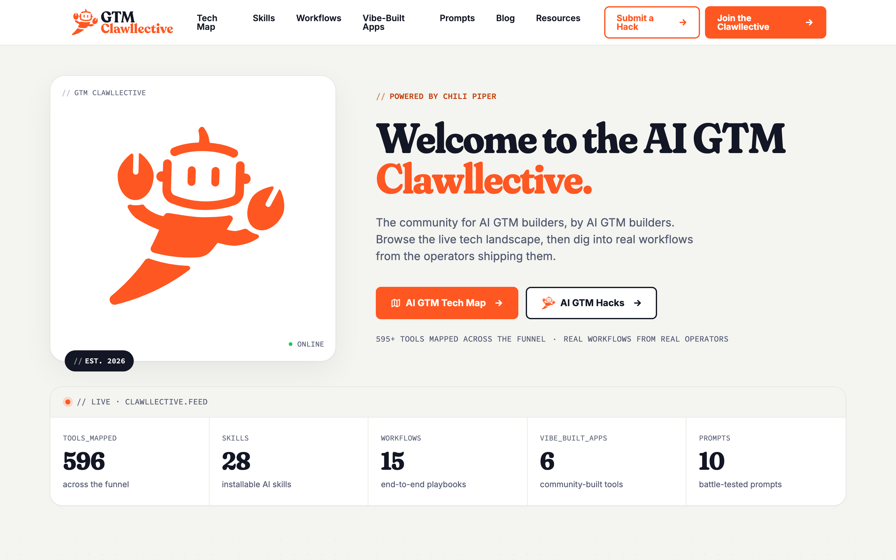 GTM Clawllective homepage