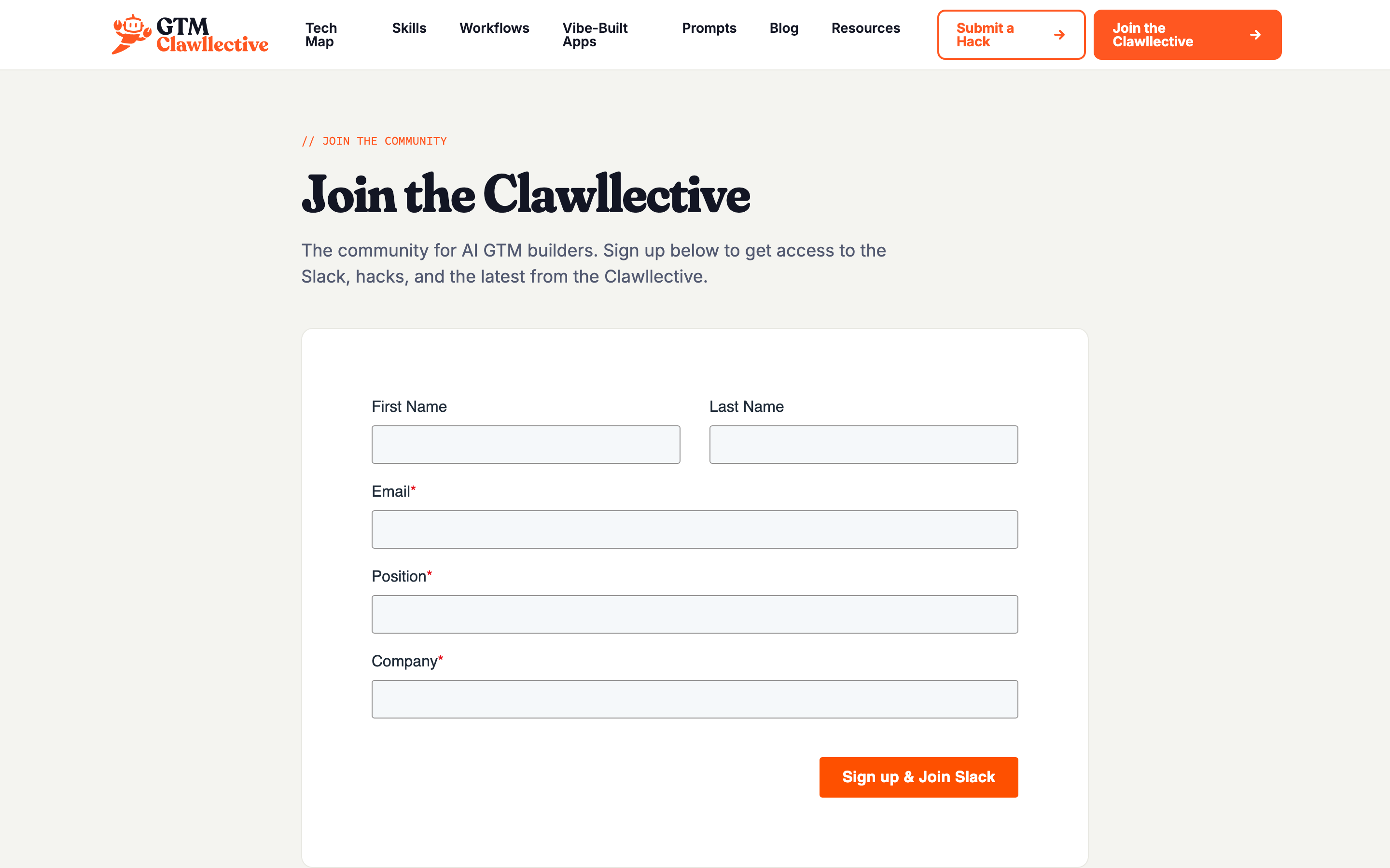 Join the GTM Clawllective page