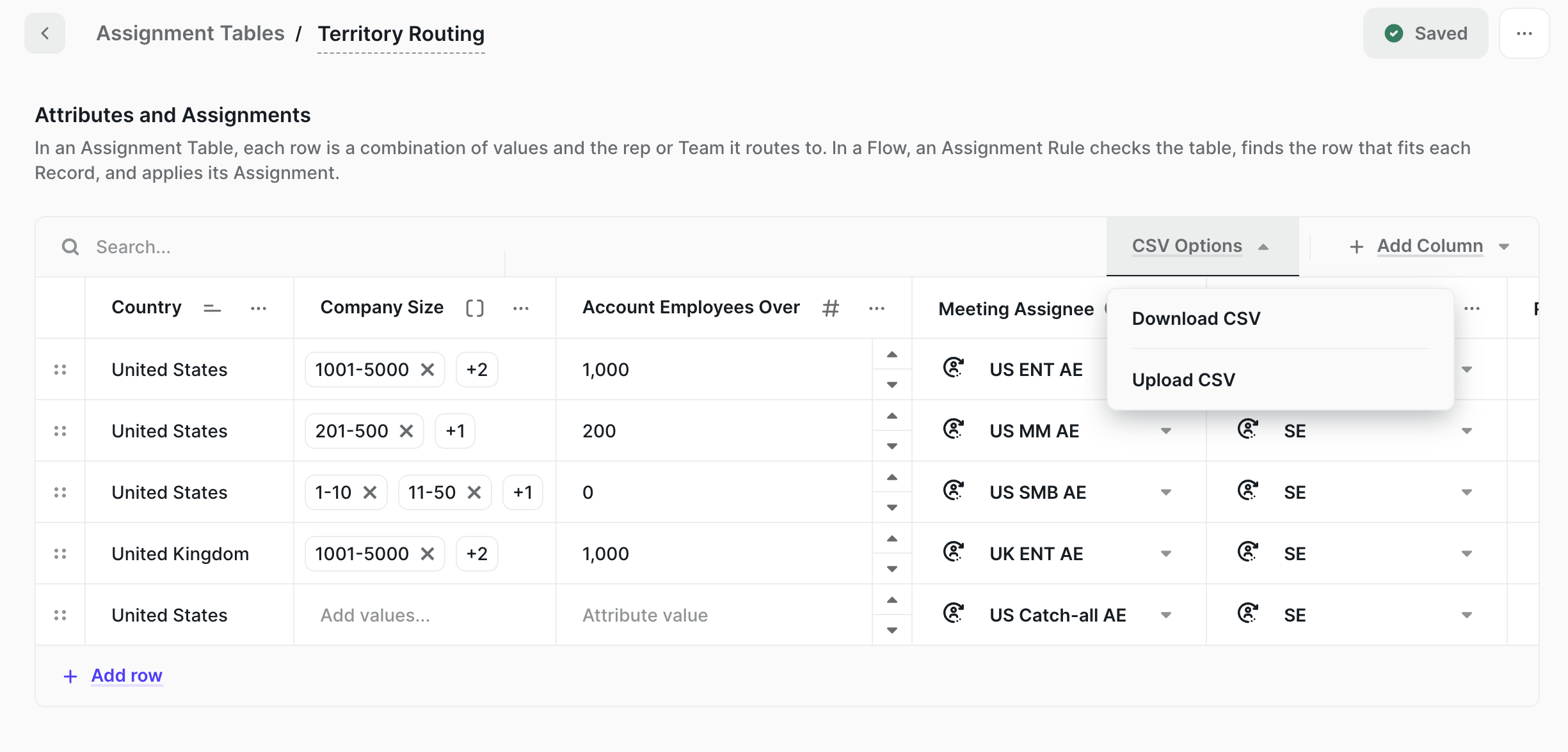 Downloading and uploading the CSV