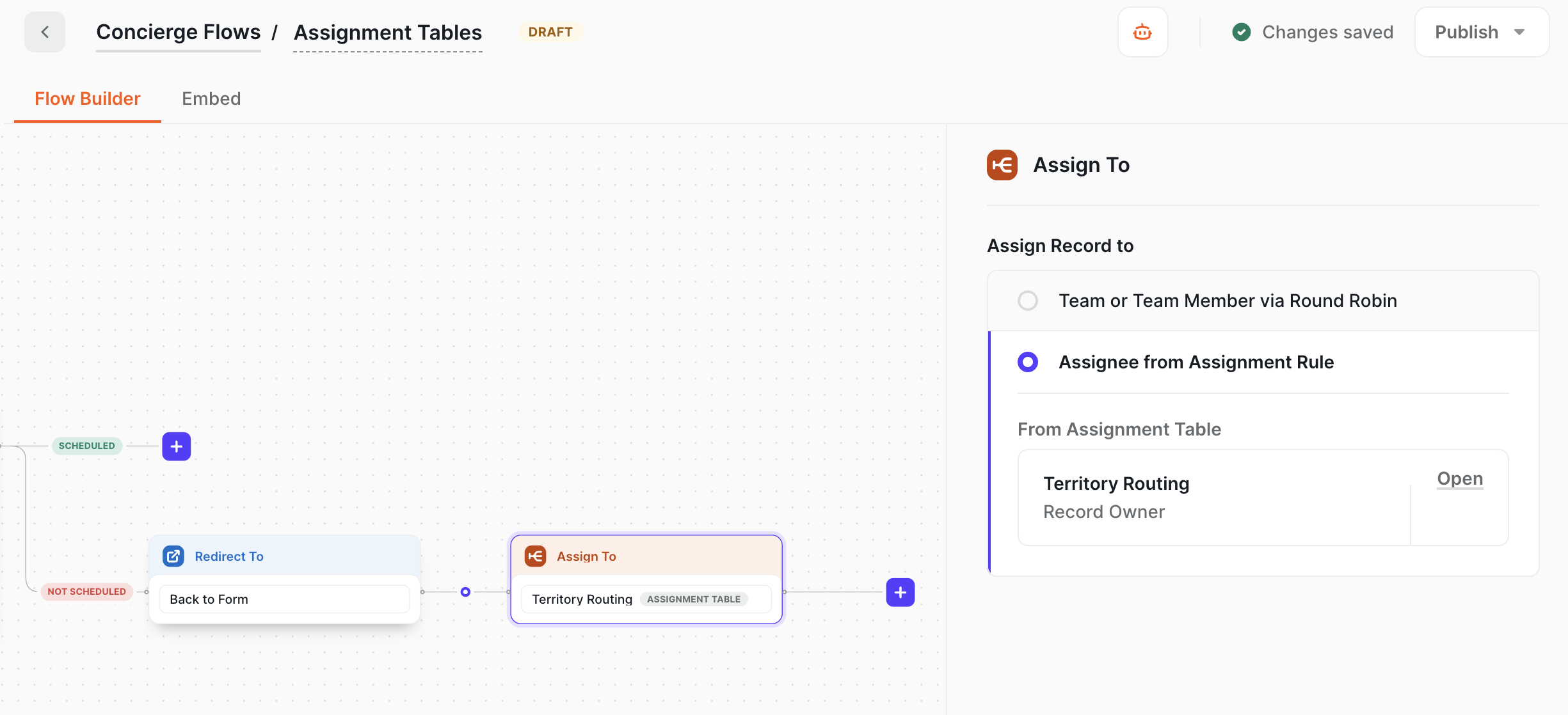 Assign To reading the Record Assignment column